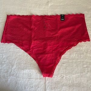 Torrid Magenta Stretch Lace Thong Panty, 1X NWT